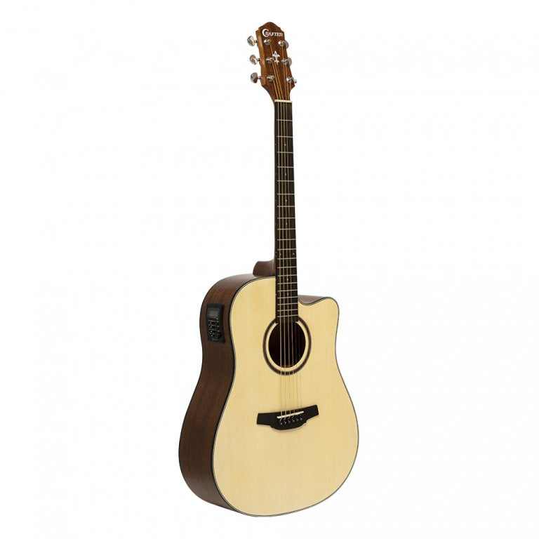 GUITARE ÉLECTRO-ACOUSTIQUE CRAFTER HD 100CE-N – DREADNOUGHT AVEC PAN COUPÉ