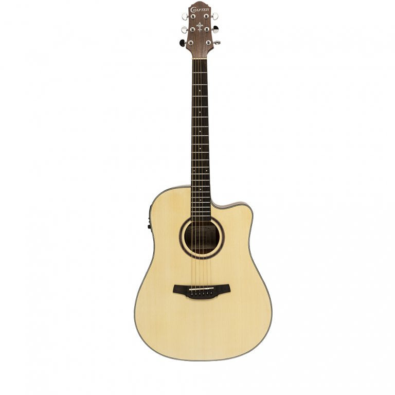 GUITARE ÉLECTRO-ACOUSTIQUE CRAFTER HD 100CE-N – DREADNOUGHT AVEC PAN COUPÉ