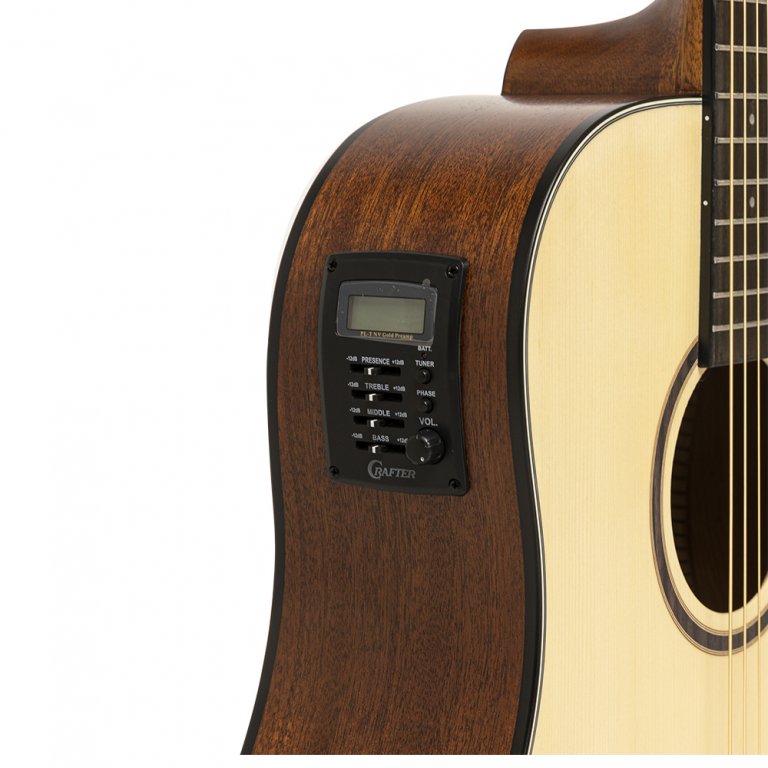 GUITARE ÉLECTRO-ACOUSTIQUE CRAFTER HD 100CE-N – DREADNOUGHT AVEC PAN COUPÉ