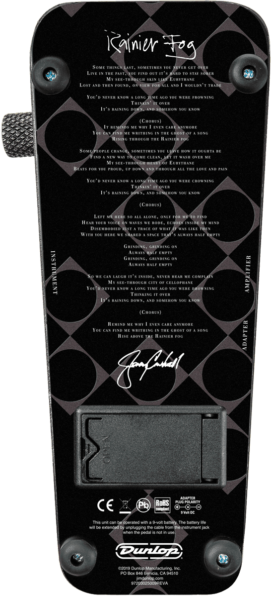 Pédale Wah Signature – Jerry Cantrell Cry Baby Distressed Black Limited DUNLOP JC95B