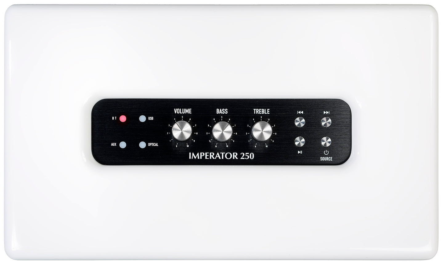 PLEYEL Imperator 250 – Enceinte Bluetooth stéréo 2 × 50 W Blanc laqué