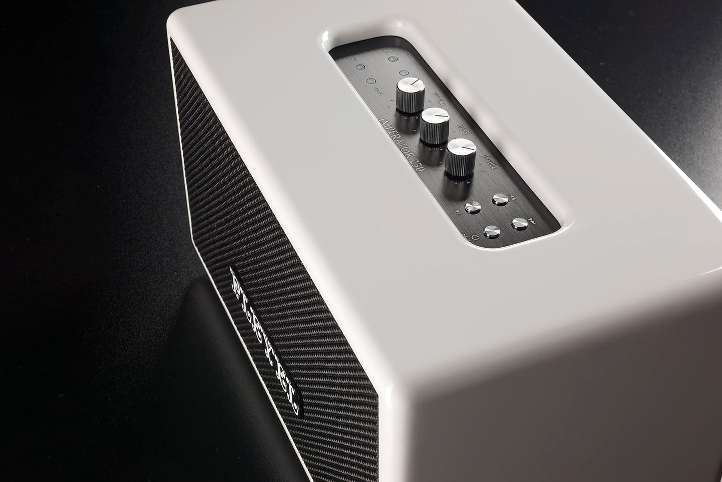 PLEYEL Imperator 250 – Enceinte Bluetooth stéréo 2 × 50 W Blanc laqué