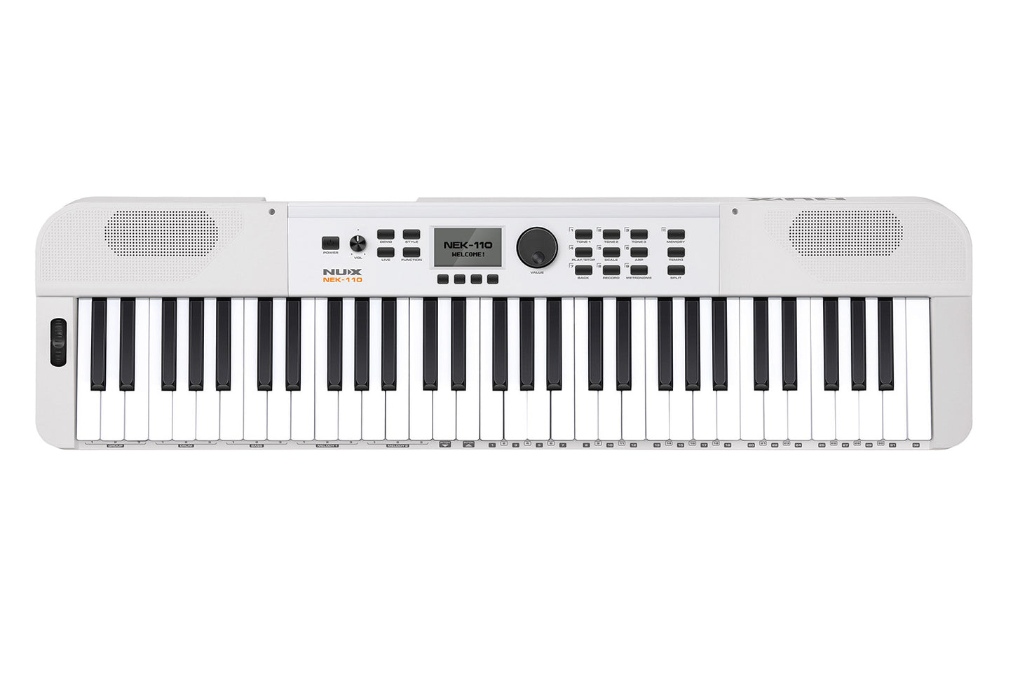 Piano portable NUX NEK-110 – 61 touches – Blanc