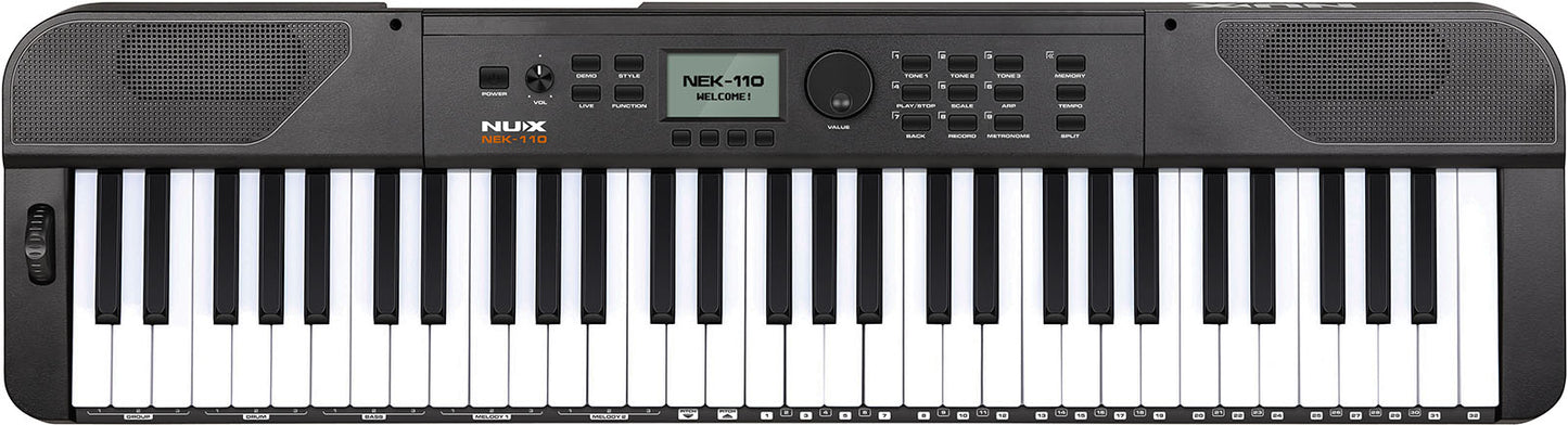 Piano portable NUX NEK-110B – 61 touches – Noir