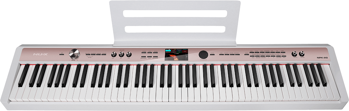 Piano numérique 88 touches – toucher lourd + arrangeur NUX NPK-20-W – Blanc