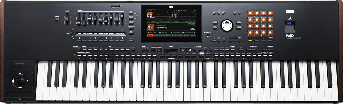 CLAVIER ARRANGEUR 76 notes semi lesté, MP3, harmoniseur KORG PA5X-76