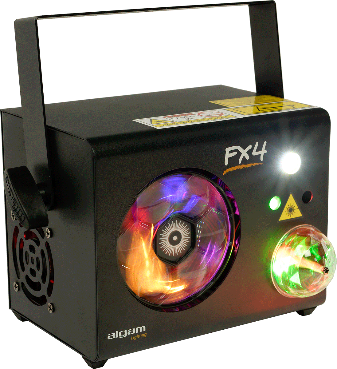 ALGAM LIGHTING FX-4 – Combo 4-en-1 LED (Gobost, Magic Ball, Stroboscope, Laser RG)