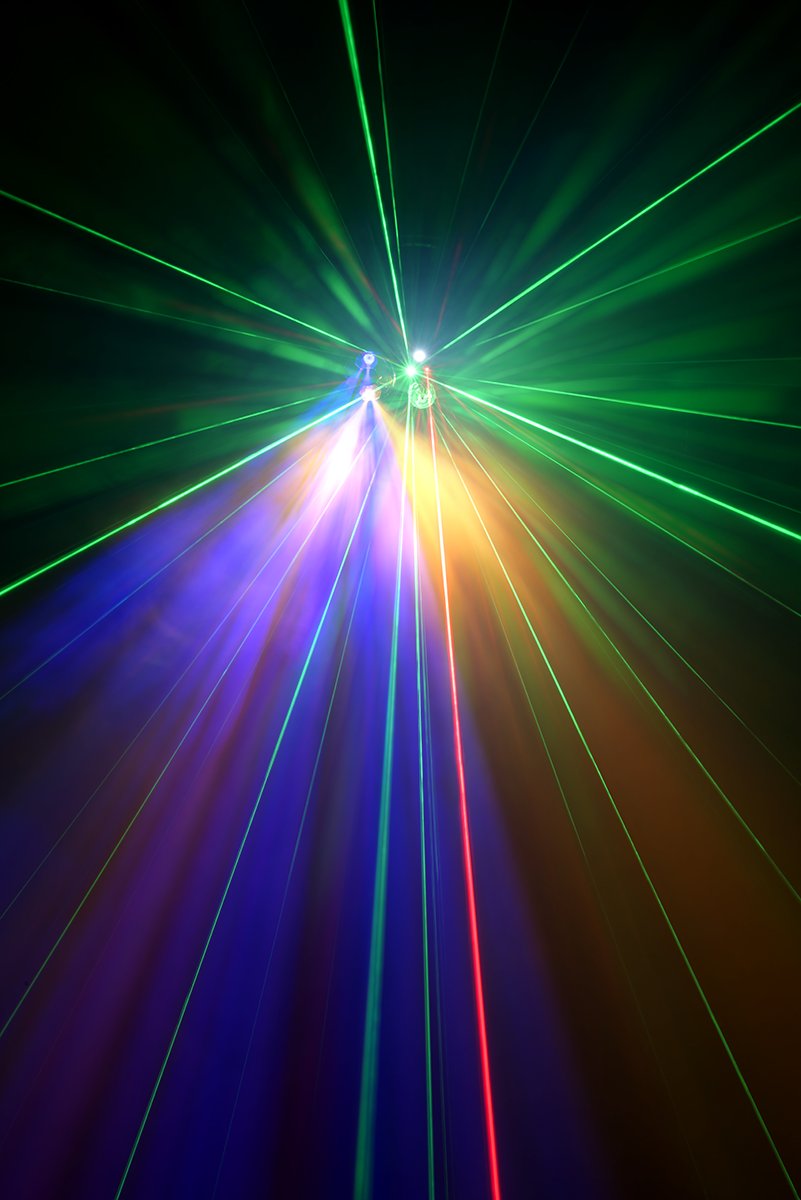 ALGAM LIGHTING FX-4 – Combo 4-en-1 LED (Gobost, Magic Ball, Stroboscope, Laser RG)