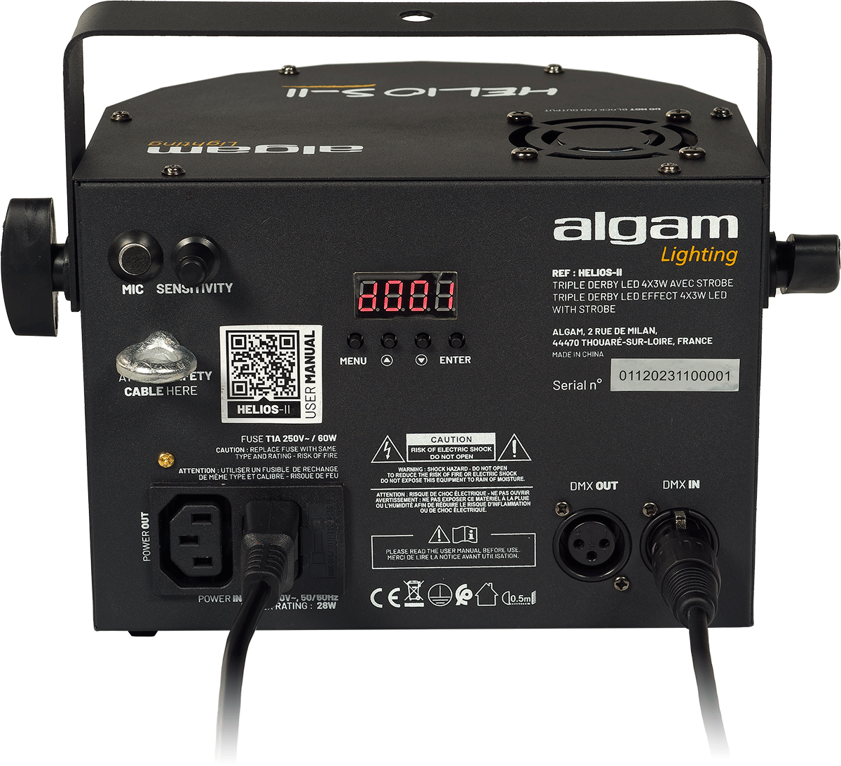 ALGAM LIGHTING Helios II – Effet 2-en-1 Derby + Stroboscope
