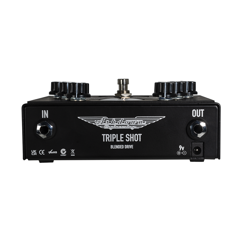 Pédale Distorsion Ashdown Triple Shot VU (3 bandes)