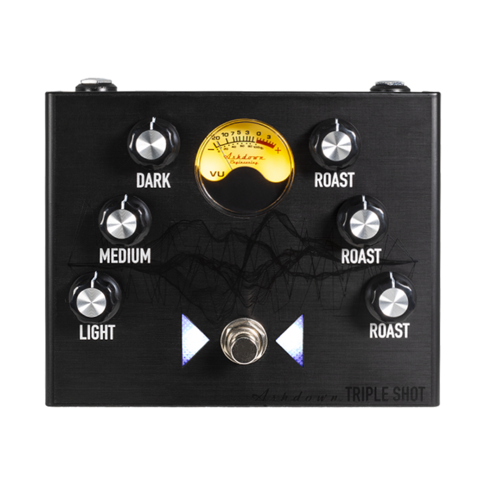 Pédale Distorsion Ashdown Triple Shot VU (3 bandes)