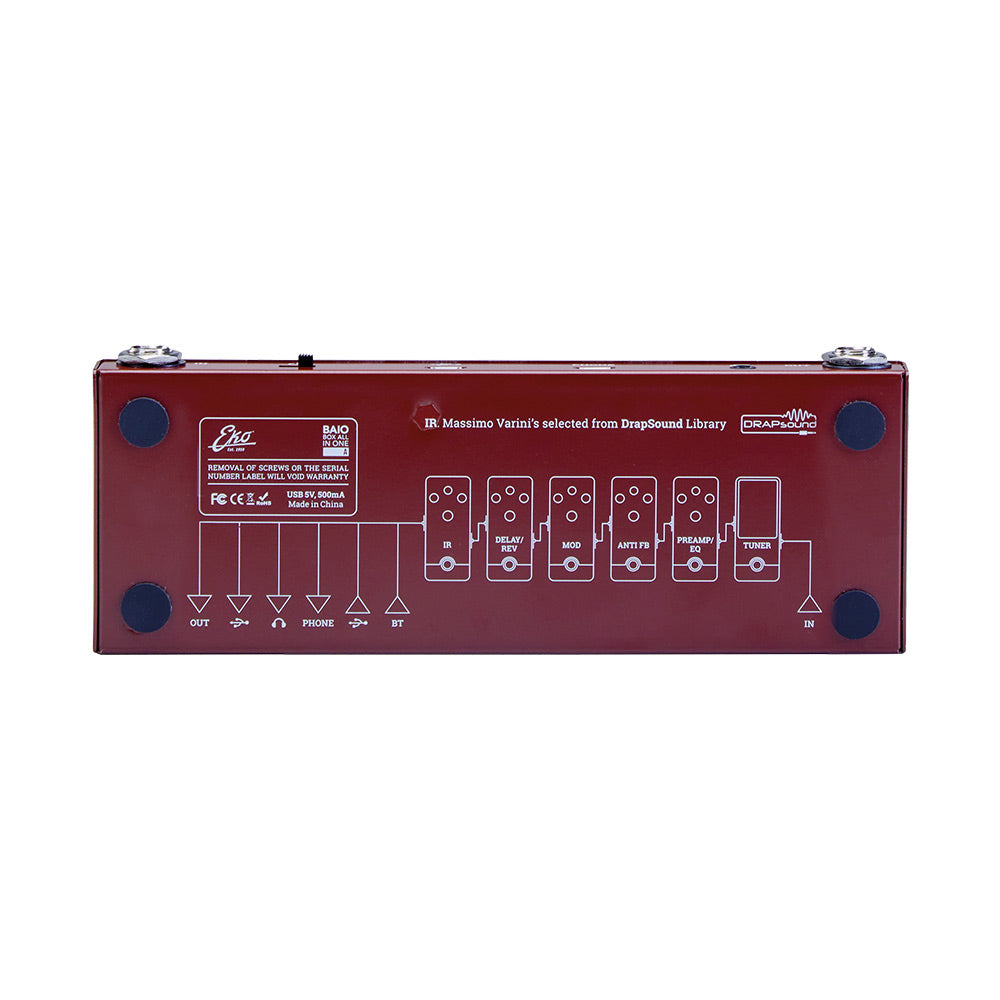 Multi-effets pour acoustiques avec IRs - sur batterie / Bluetooth EKO BAIO ACOUS
