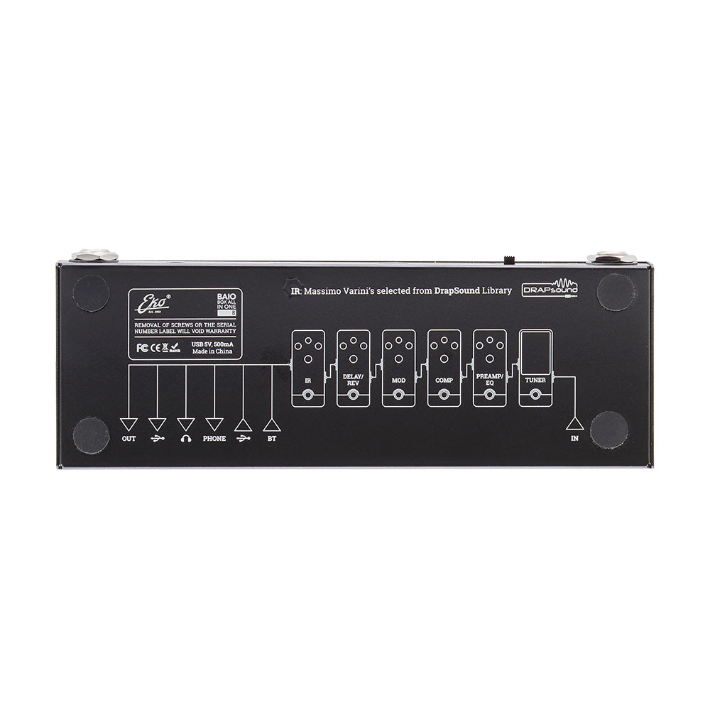 Multi-effets pour basses avec IRs - sur batterie / Bluetooth EKO BAIO BASS