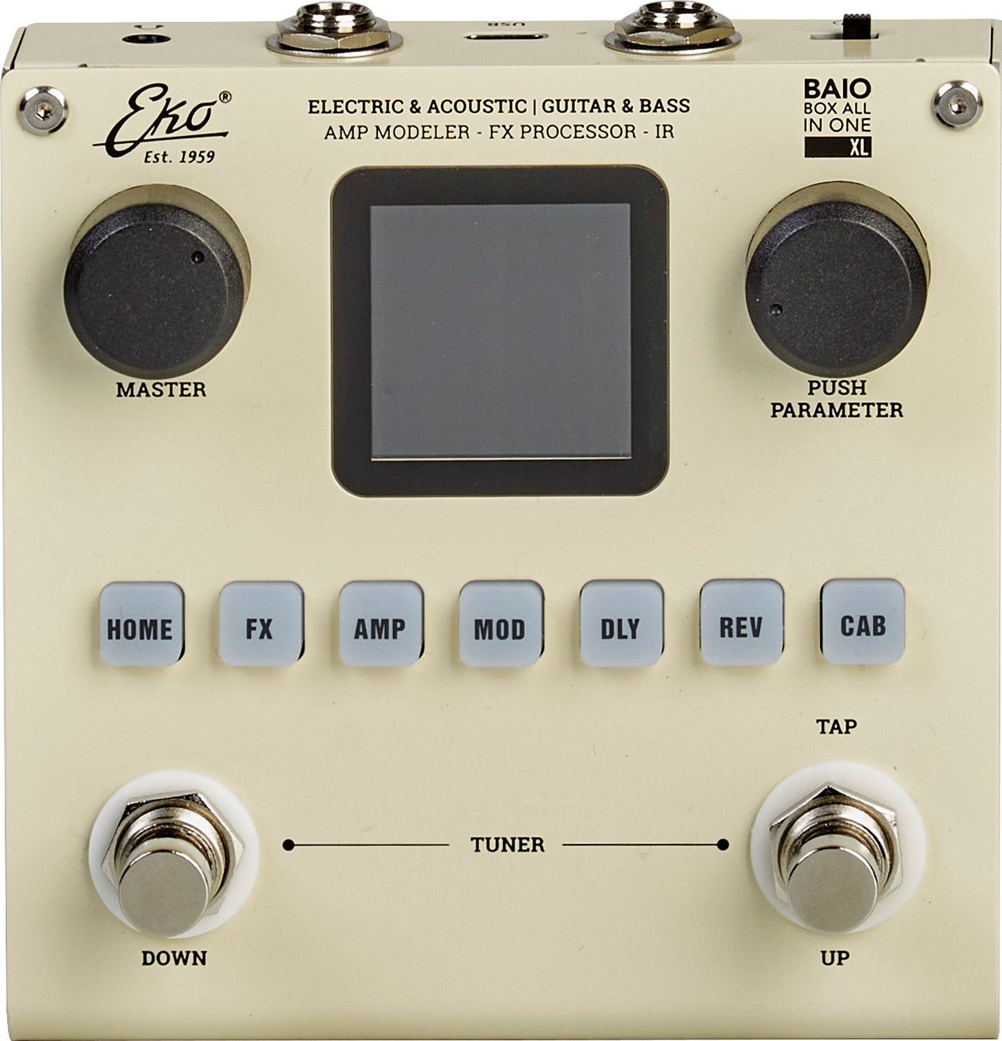 Multi-effets modéliseur d'amplis FX avec IRs - sur batterie / bluetooth EKO BAIO-XL