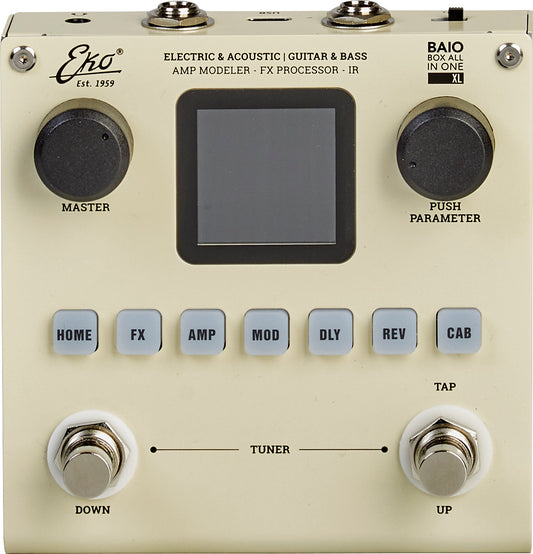 Multi-effets modéliseur d'amplis FX avec IRs - sur batterie / bluetooth EKO BAIO-XL