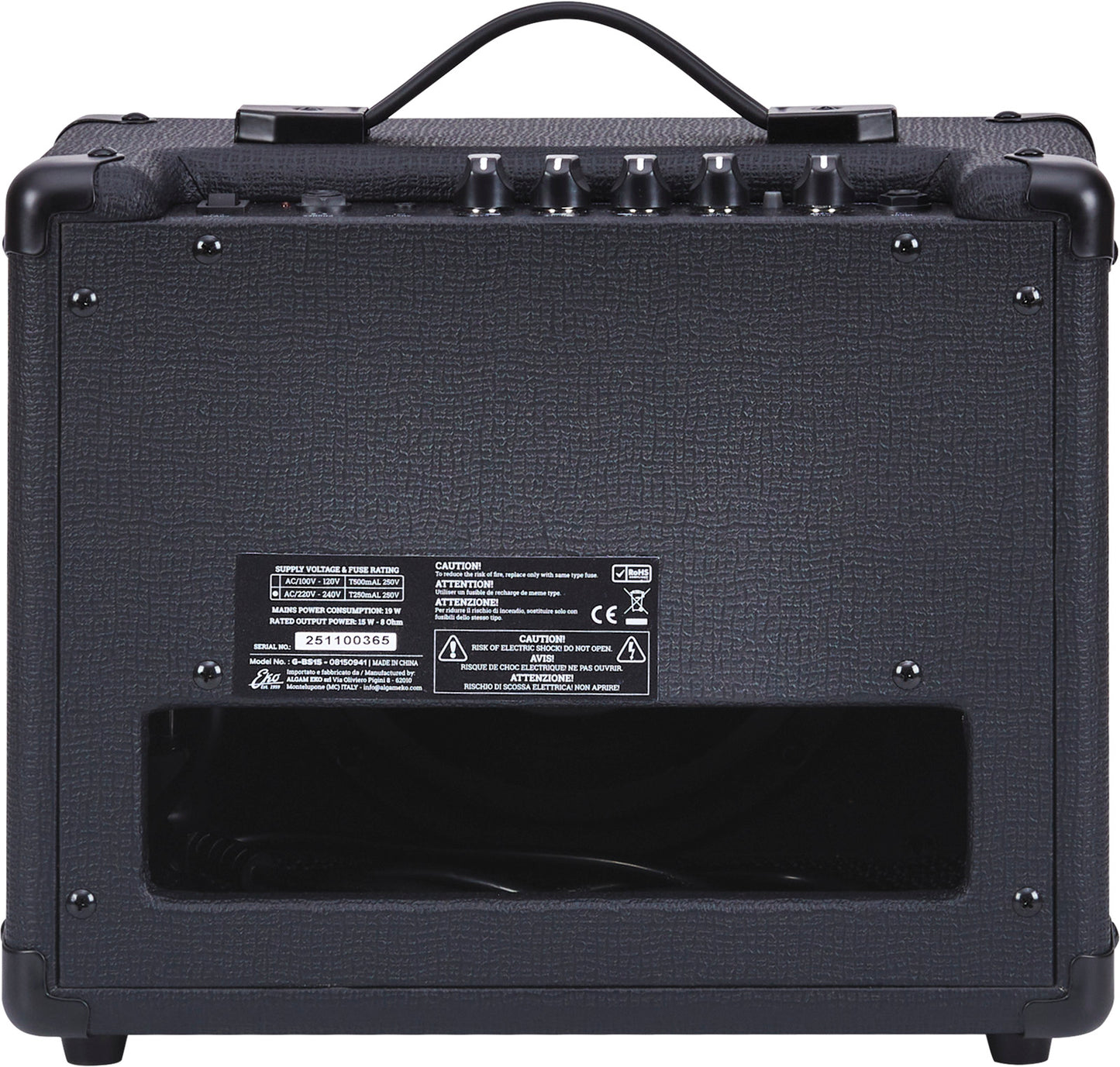 Ampli guitare électrique Eko Black Stealth 15W BS15