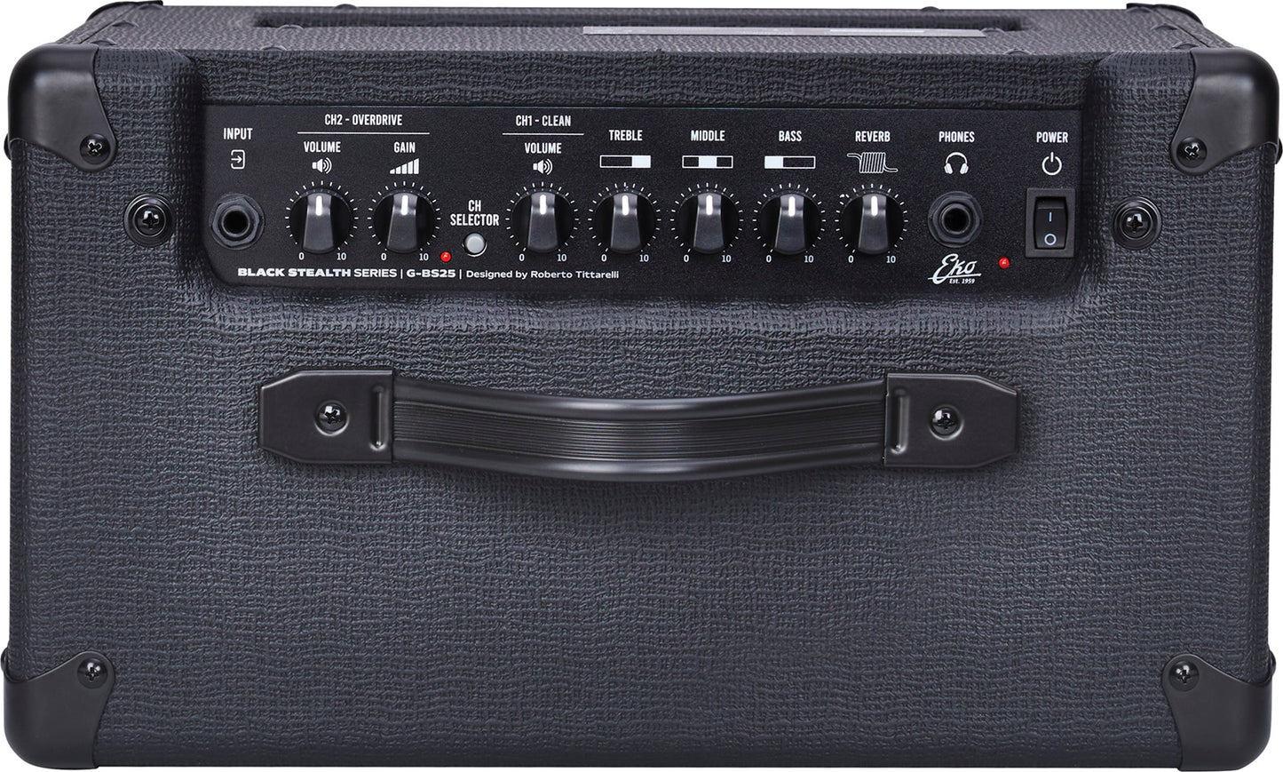 Ampli guitare électrique EKO Black Stealth 25W Reverb BS25