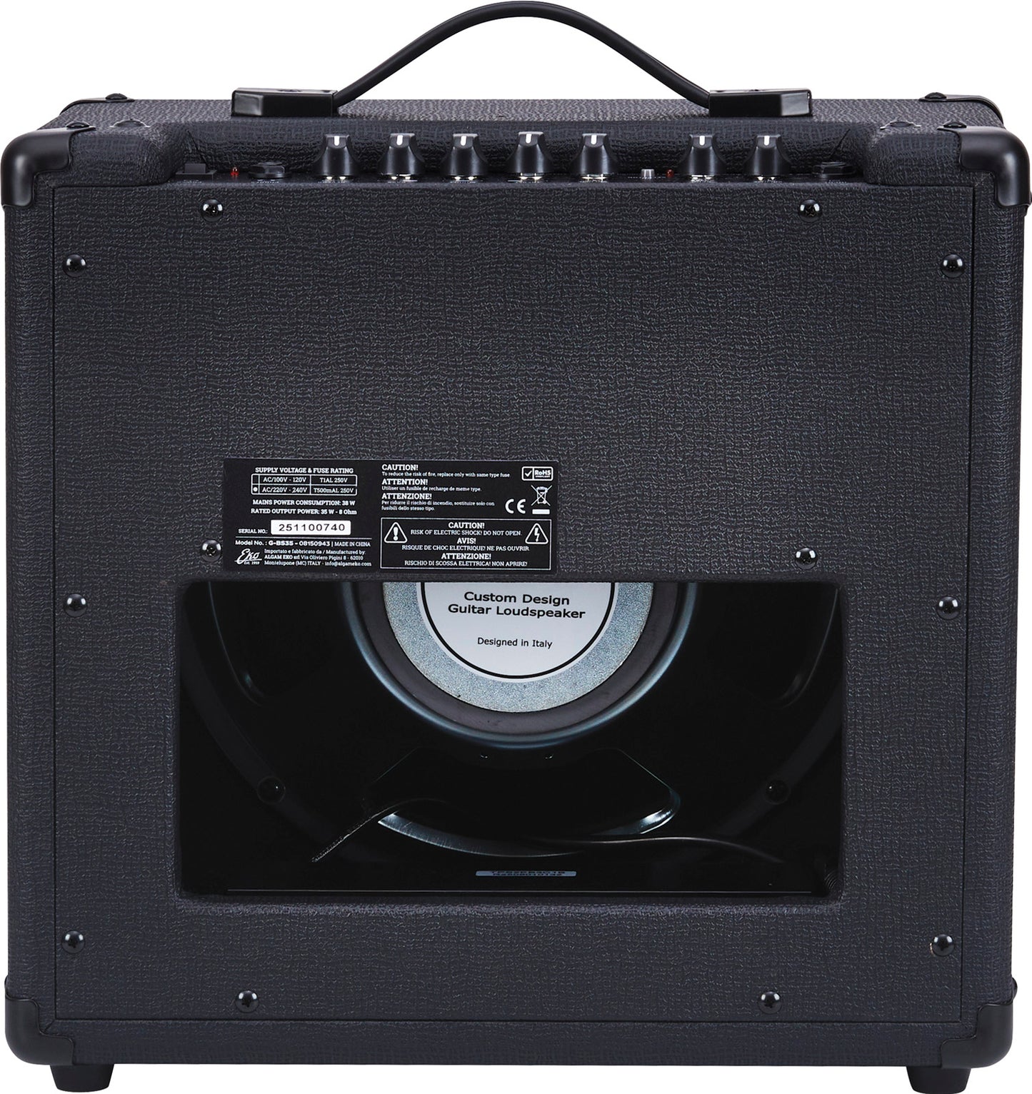 Ampli guitare électrique EKO Black Stealth 35W Reverb BS35