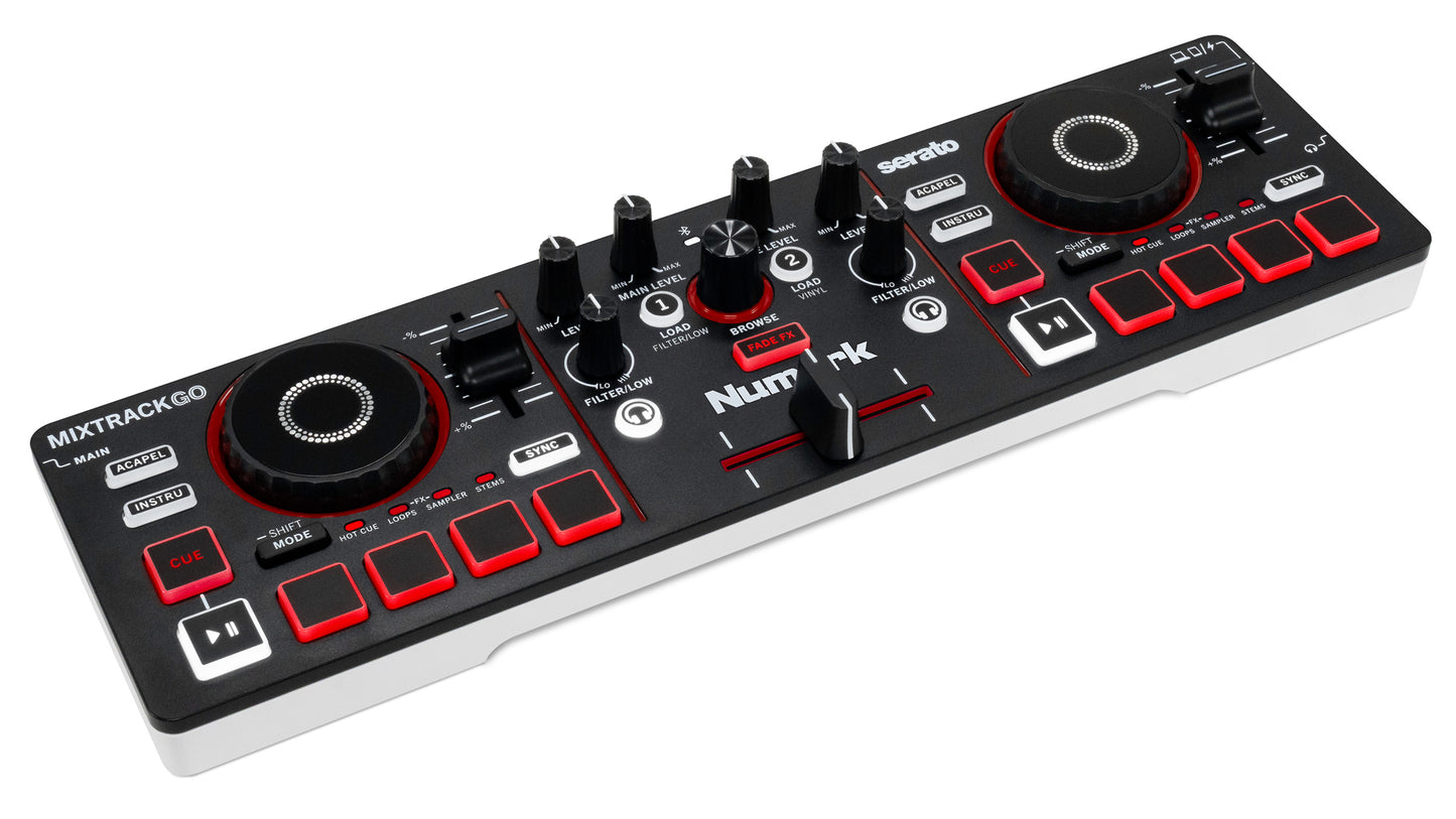 Contrôleur DJ 2 Voies Portable USB-C – Numark Mixtrack GO