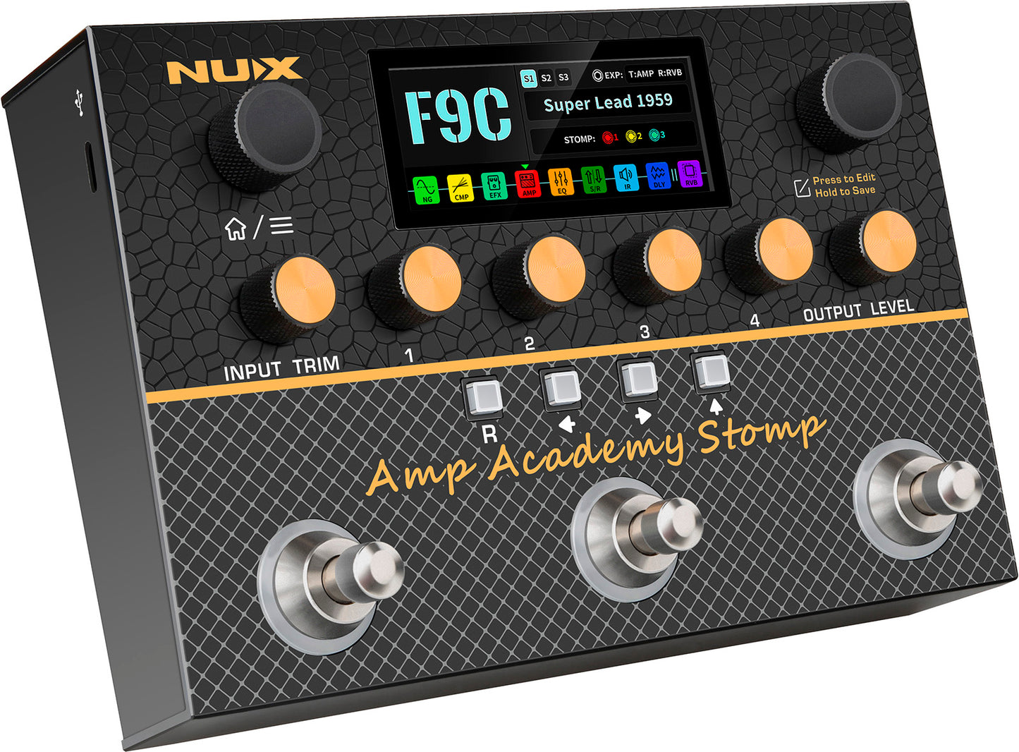 PEDALE Simulateur d'ampli de puissance et d'IR STEREO NUX AMPACADEMY-STOMP