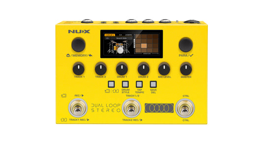 PEDALE LOOPER, BOITE A RYTHME, SIMULATEUR D'AMPLI STEREO NUX DUAL-LOOP-STEREO
