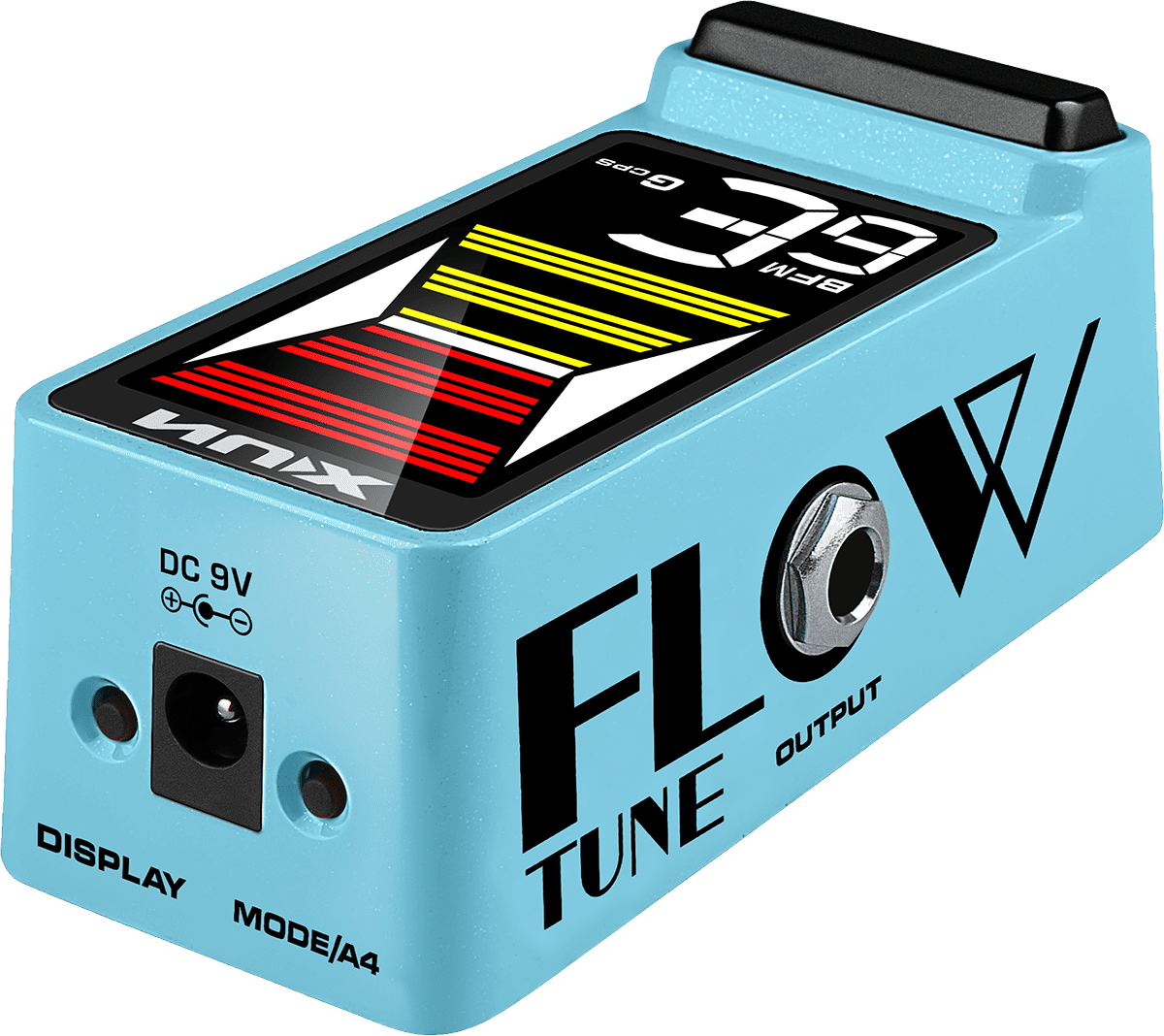 Accordeur guitare compact lcd pedale nux flowtune 2 Bleue