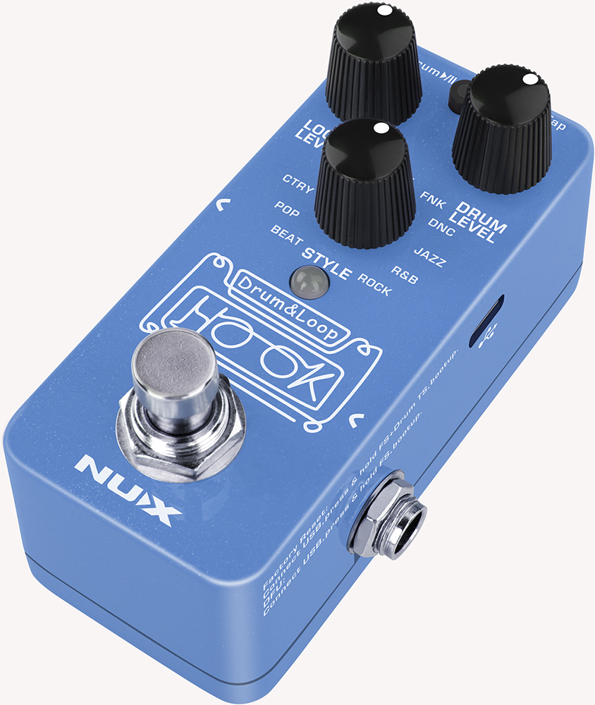 PEDALE LOOPER ET BOITE A RYTHMES MINI NUX HOOK-DRUM&LOOPMINI