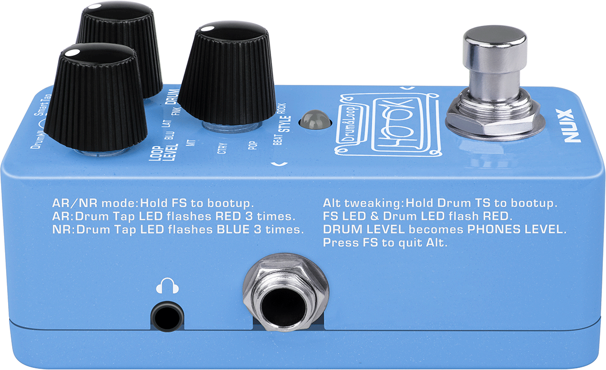PEDALE LOOPER ET BOITE A RYTHMES MINI NUX HOOK-DRUM&LOOPMINI