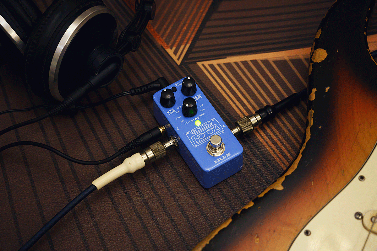 PEDALE LOOPER ET BOITE A RYTHMES MINI NUX HOOK-DRUM&LOOPMINI