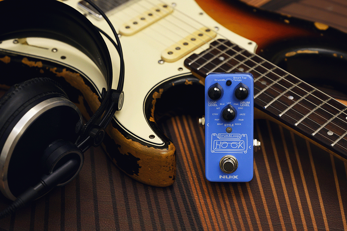PEDALE LOOPER ET BOITE A RYTHMES MINI NUX HOOK-DRUM&LOOPMINI