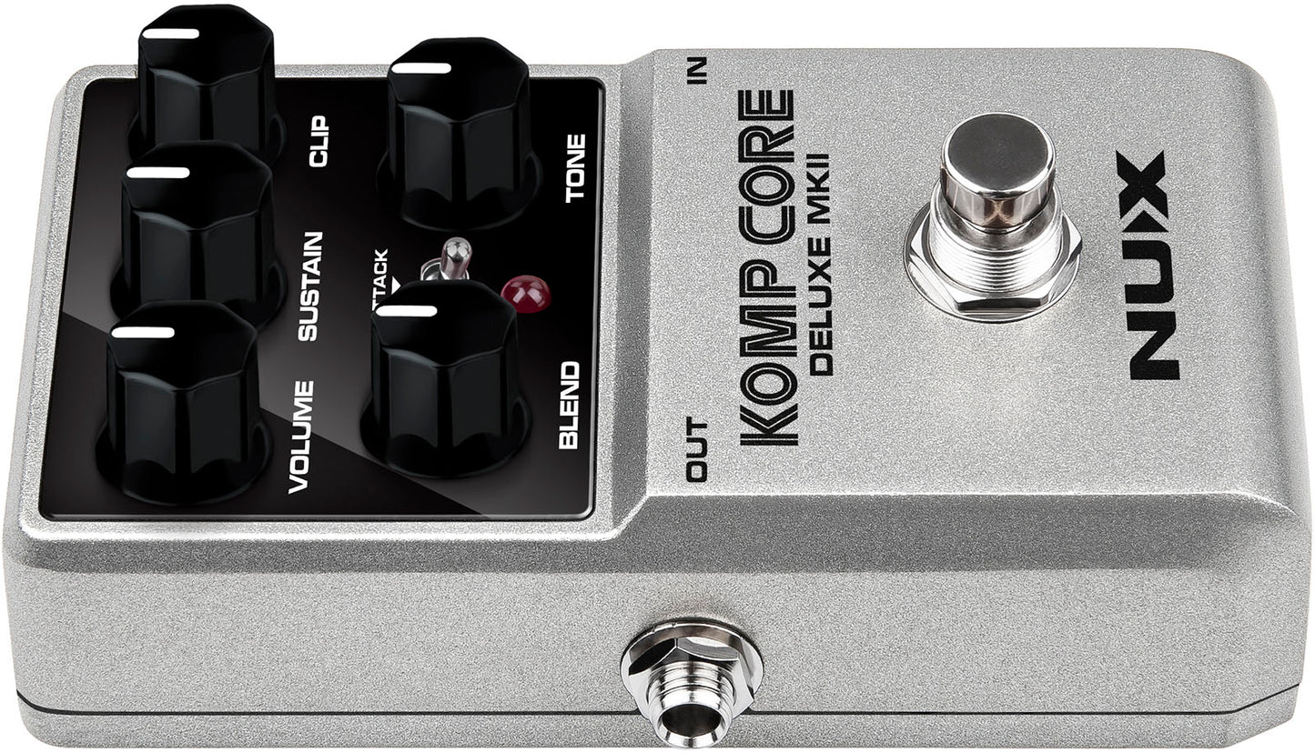 PEDALE COMPRESSEUR ANALOGIQUE POUR GUITARE ET BASSE NUX KOMPCORE DLX MKII