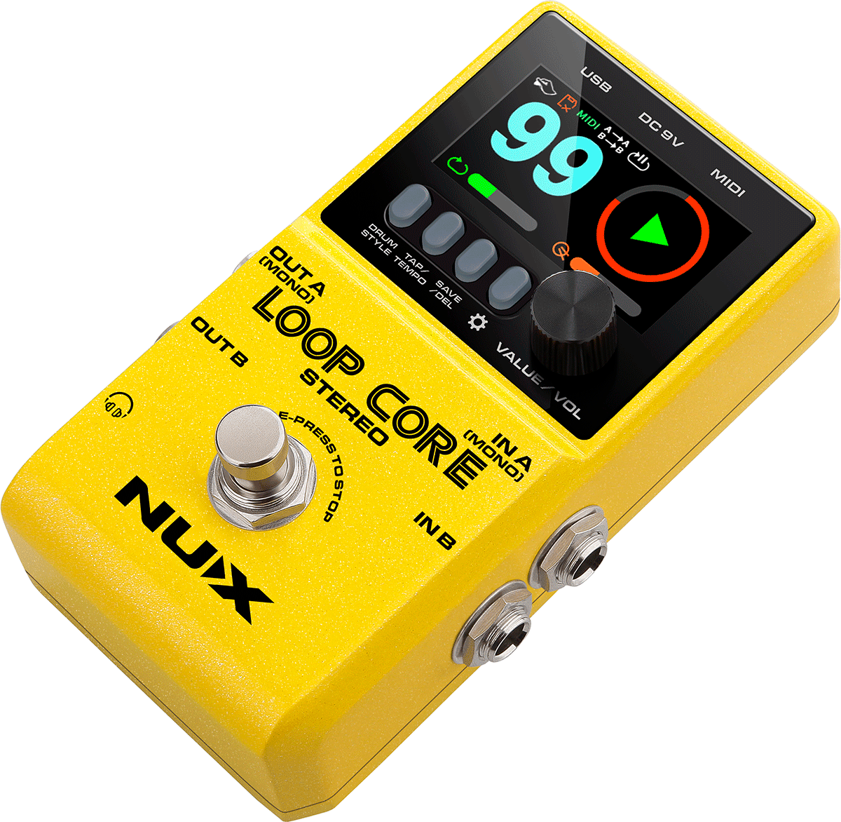 PEDALE LOOPER ET BOITE A RYTHMES STEREO NUX LOOPCORE STEREO
