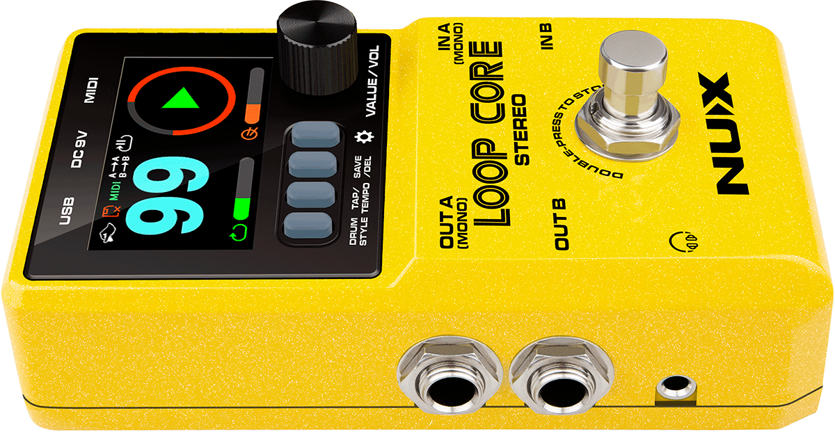 PEDALE LOOPER ET BOITE A RYTHMES STEREO NUX LOOPCORE STEREO