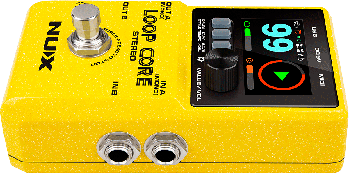 PEDALE LOOPER ET BOITE A RYTHMES STEREO NUX LOOPCORE STEREO