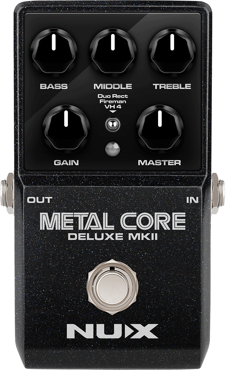 PEDALE DE DISTORTION NUMERIQUE HIGH GAIN 3 MODES NUX METAL CORE DLX MK2