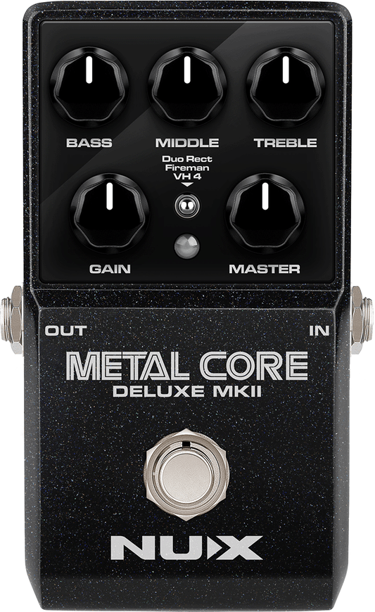 PEDALE DE DISTORTION NUMERIQUE HIGH GAIN 3 MODES NUX METAL CORE DLX MK2