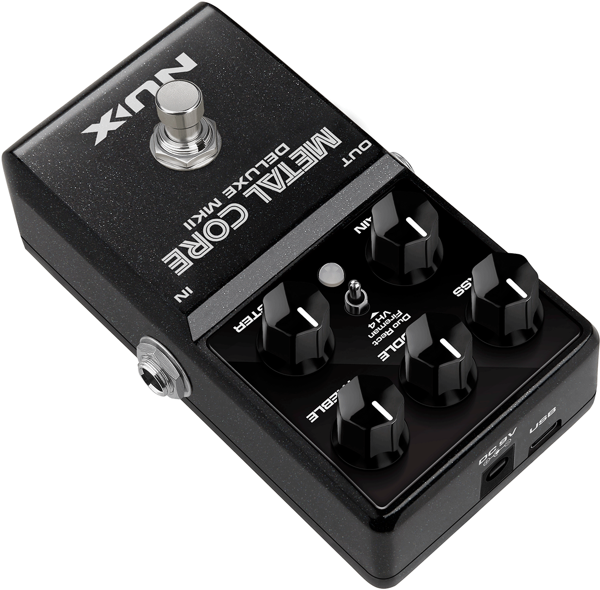 PEDALE DE DISTORTION NUMERIQUE HIGH GAIN 3 MODES NUX METAL CORE DLX MK2