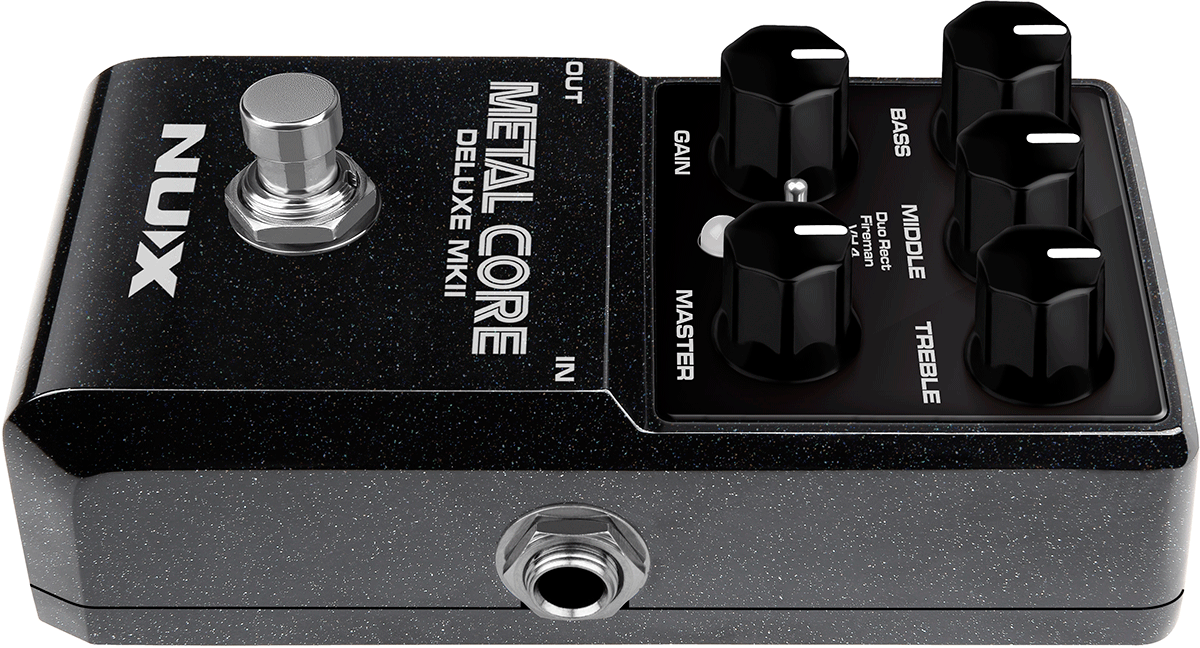 PEDALE DE DISTORTION NUMERIQUE HIGH GAIN 3 MODES NUX METAL CORE DLX MK2