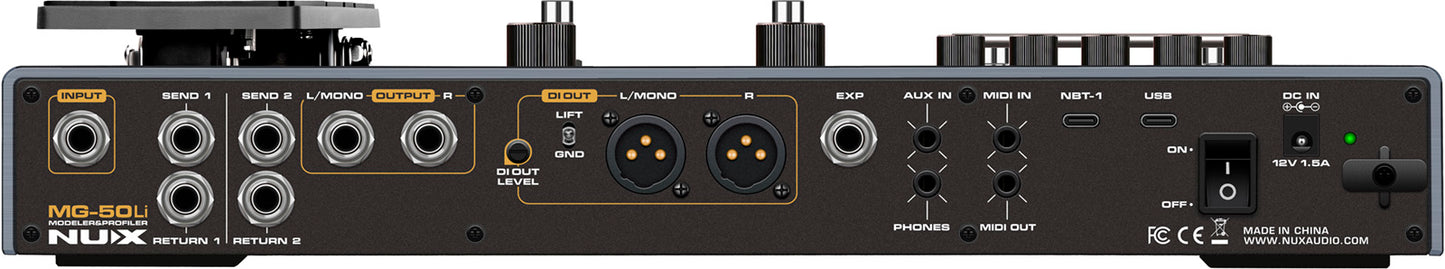 MIULTI-EFFETS - MODELISEUR GUITARE ET BASS NUX MG50LI DARK BLUE