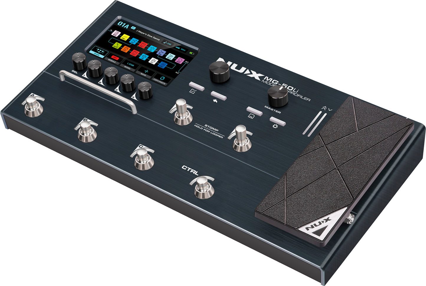 MIULTI-EFFETS - MODELISEUR GUITARE ET BASS NUX MG50LI DARK BLUE