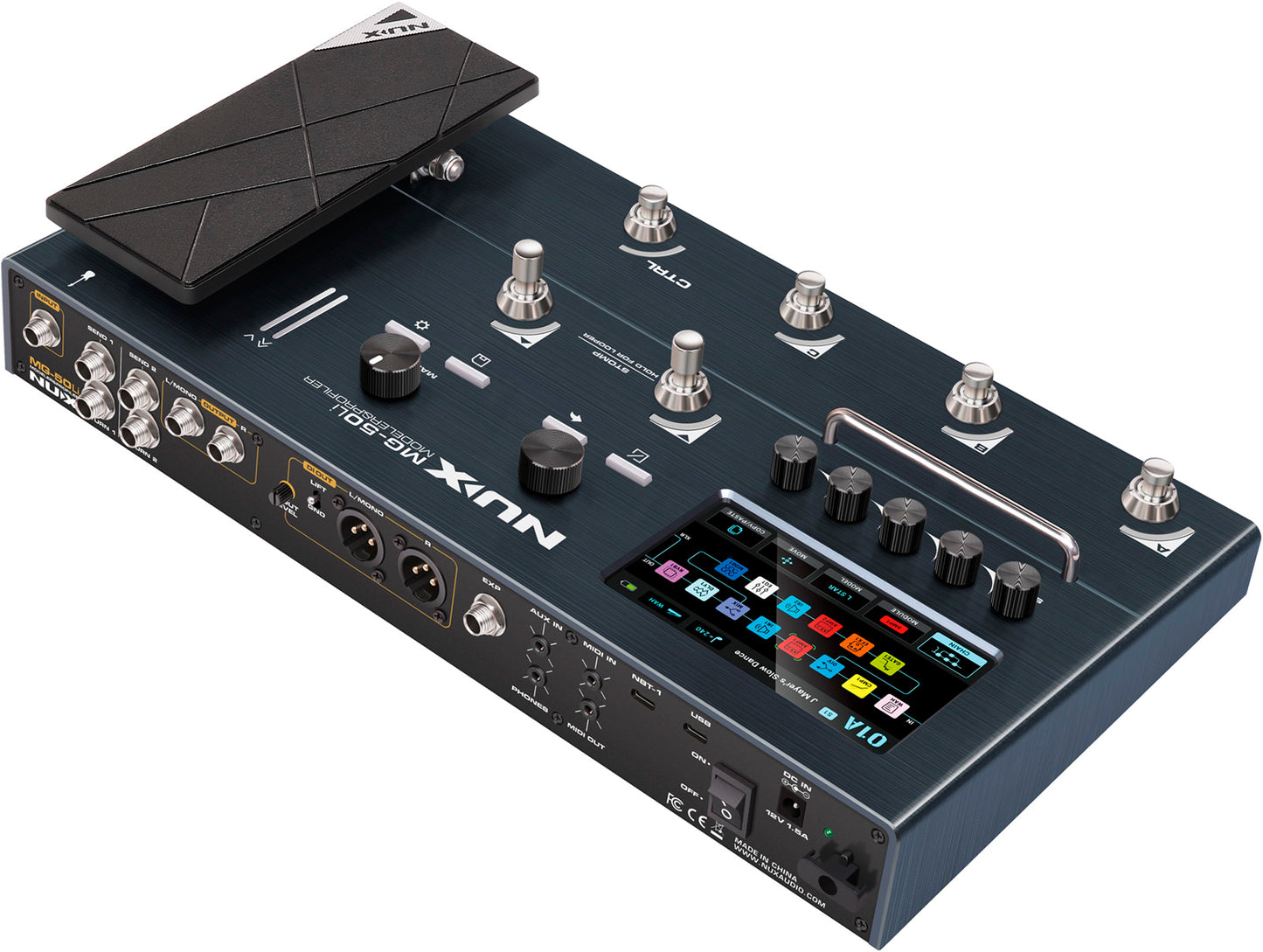 MIULTI-EFFETS - MODELISEUR GUITARE ET BASS NUX MG50LI DARK BLUE