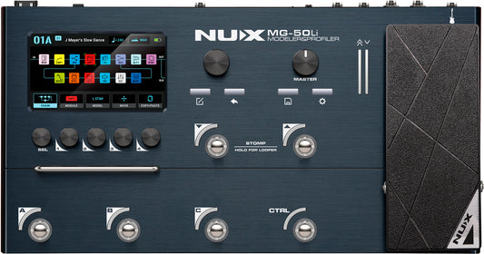 MIULTI-EFFETS - MODELISEUR GUITARE ET BASS NUX MG50LI DARK BLUE