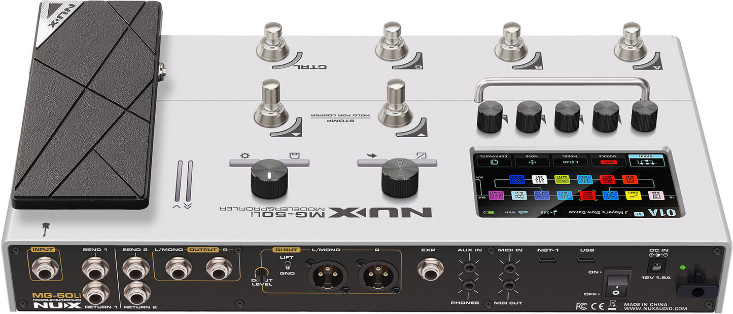 Multi-effets / Modéliseur guitare & basse (White) NUX MG50LI-WH