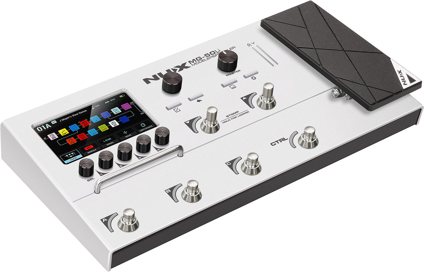 Multi-effets / Modéliseur guitare & basse (White) NUX MG50LI-WH