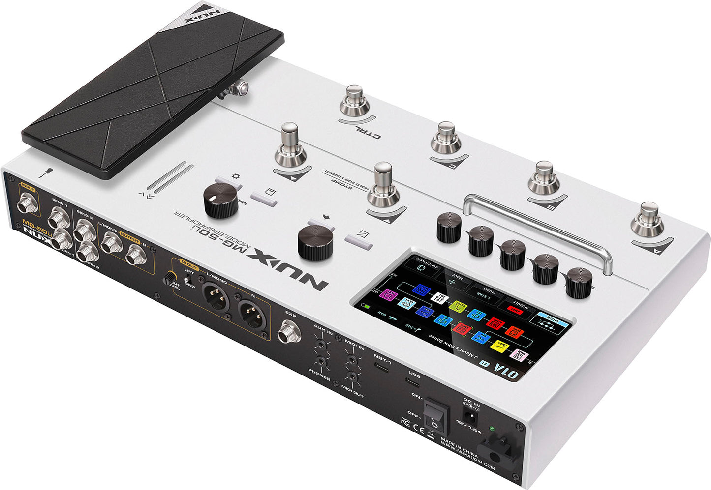 Multi-effets / Modéliseur guitare & basse (White) NUX MG50LI-WH