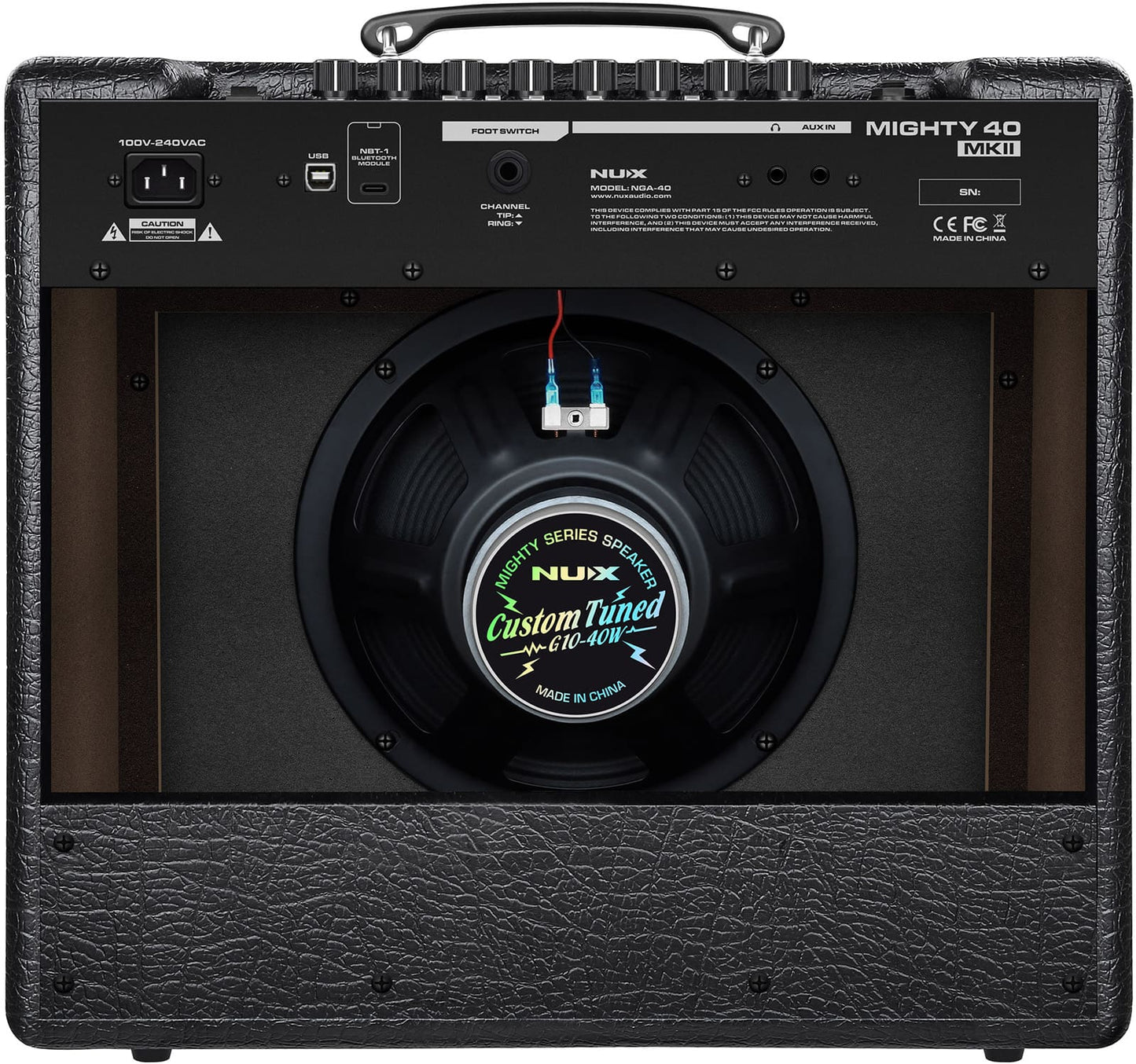 Ampli guitare electrique À modélisation 40 / 5W / 0.5W + Bluetooth NUX MIGHTY-40-MK2
