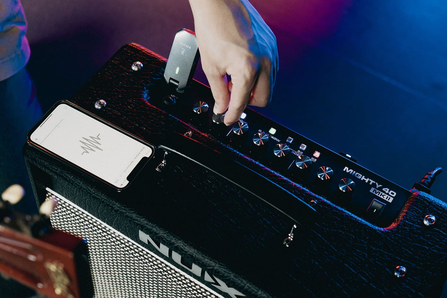 Ampli guitare electrique À modélisation 40 / 5W / 0.5W + Bluetooth NUX MIGHTY-40-MK2