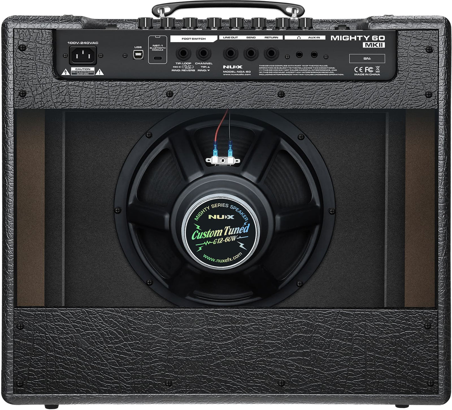 Amplis Guitare electrique À modélisation 60W / 5W / 0.5W + Bluetooth NUX MIGHTY-60-MK2