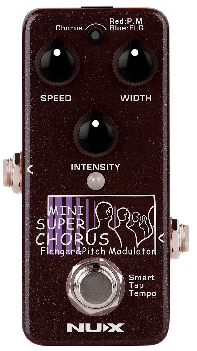PEDALE CHORUS FLANGER NUMERIQUE - TAPE TEMPO NUX MINI SUPER CHORUS