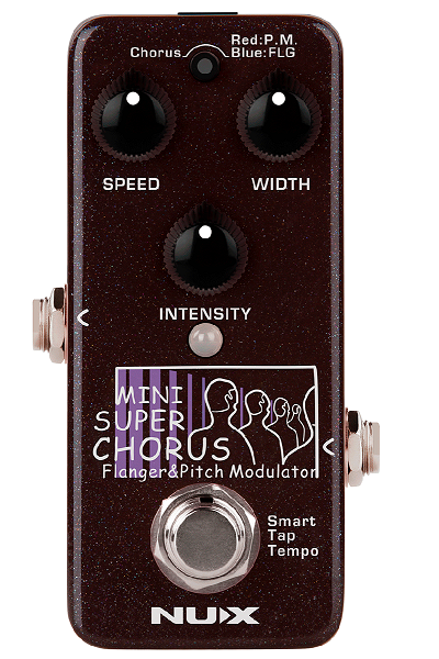 PEDALE CHORUS FLANGER NUMERIQUE - TAPE TEMPO NUX MINI SUPER CHORUS
